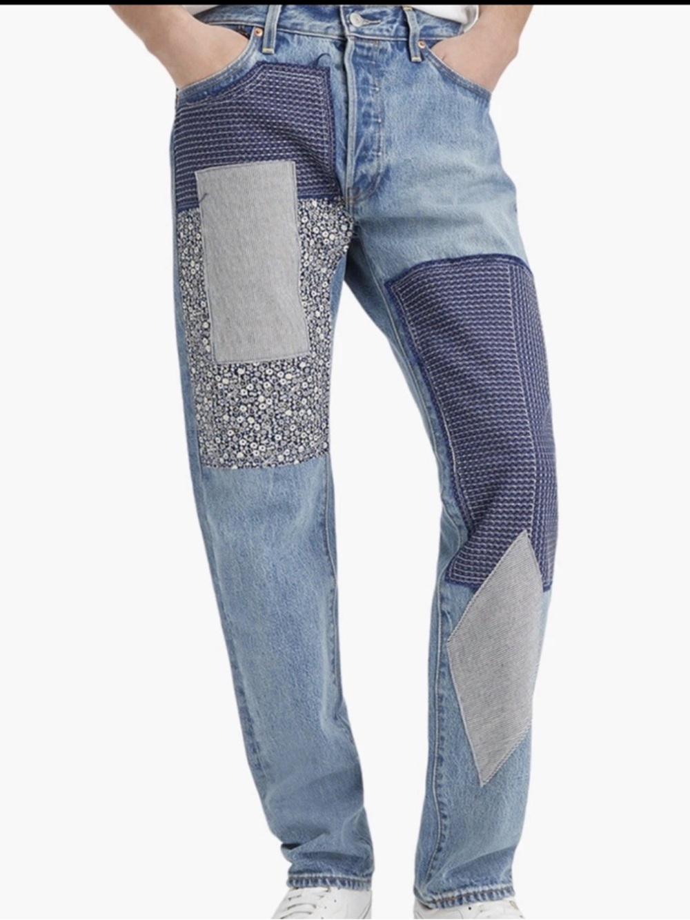 levis 501 Patchwork Mens Big “E” Jeans Size 38/29